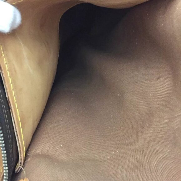 628451AP (S6) Louis Vuitton Travel Bag Sac Polochon Brown Monogram w/Shoulder St - Picture 10 of 12